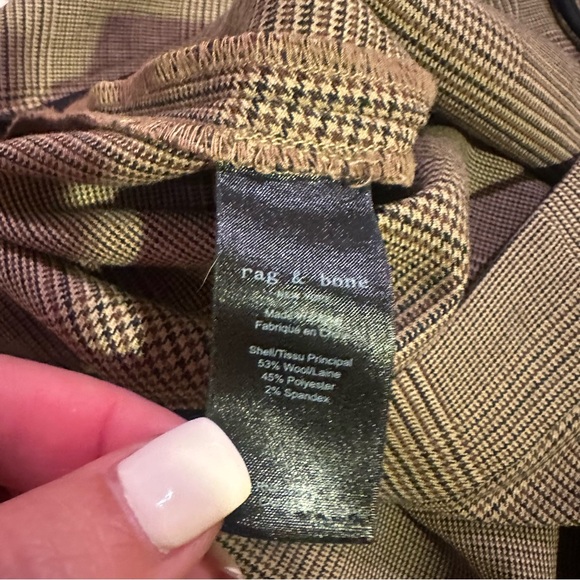 NWOT Women’s Rag & Bone Rebecca Plaid Pants Business Career Wool Blend Size 8. - Picture 8 of 9